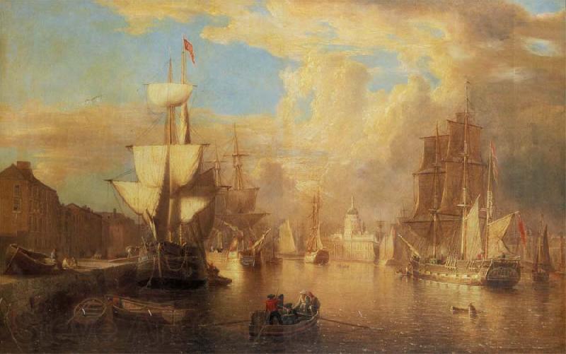 Thomas Pakenham Dublin harbour with the domed Custom House in the background Norge oil painting art